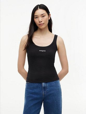Tommy Hilfiger Logo Embroidery Slim Ribbed Tank Top