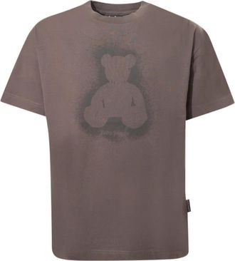 Palm Angels Spray Bear T-shirt - Heren - T-shirts - Bruin - XL - Tops
