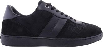 Ferragamo Signature Embossed Low-Top Sneakers, Size 7.5