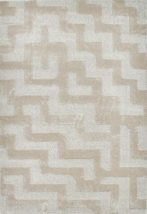 Nazar Rugs Alfombra de sal&oacute;n con motivos geom&eacute;tricos crema 80x150