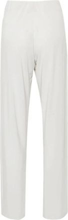 Le Tricot Perugia Straight Trousers, female, Gray, Size: L Jersey Straight Trousers Grey Elasticated Waistband