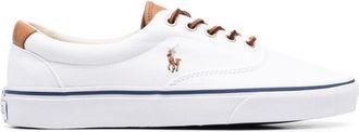 Polo Ralph Lauren Polo Pony-embroidered sneakers - men - Cotton/Cotton/Rubber - 7.5 - White