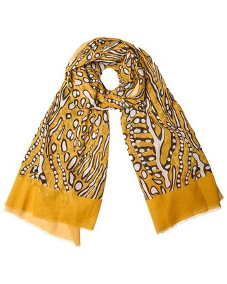 Saachi Saachi Abstract Animal Print Scarf