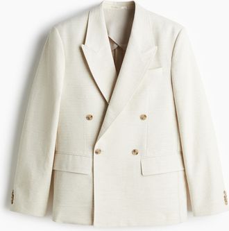 H&M Zweireihiges Jackett in Loose Fit - Beige