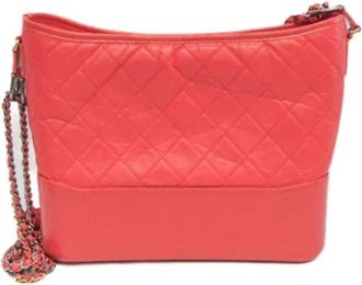 Chanel Pre-owned Leather chanel-bags - Dames - Vintage Shopper - Rood - ONE Size - Leer - Vintage