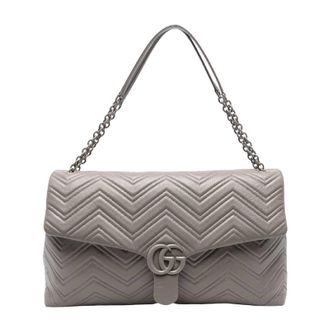 Gucci Gg Marmont Maxi Chevron-Quilted Leather Shoulder Bag