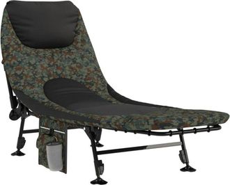 vidaXL Vidaxl - Tumbona de pesca patas para barro ajustables plegable camuflaje