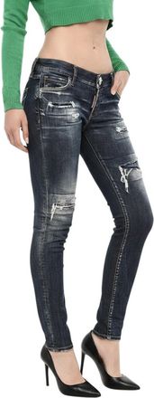 Dsquared2 Blue Skinny Mid Rise Jeans