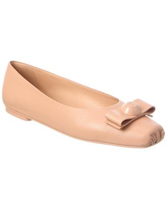 Ferragamo Ferragamo Vara Leather Ballet Flat