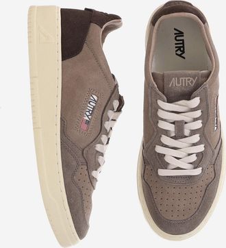 Autry Mens Sneakers Medalist Low Suede Brown Cow Leather Trainers