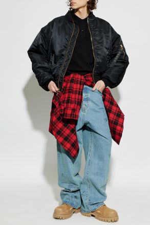 VETEMENTS Polo Shirt With Patch, Mens, Black