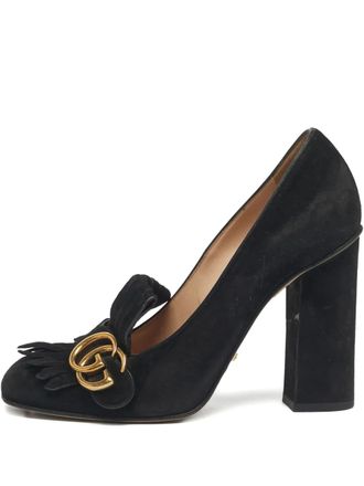 Gucci Marmont fringe pumps - Black