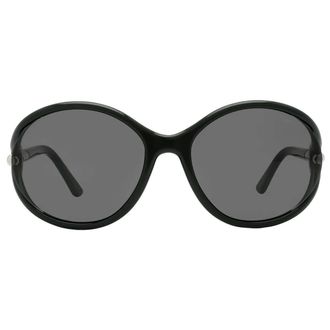 Tom Ford Melody Smoke Oval Ladies Sunglasses FT1090 01A 59