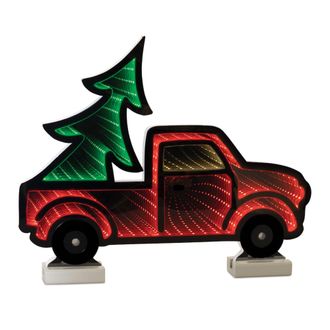 Melrose International Holiday Pickup Truck Ekko Light Display 16L - Red, Green