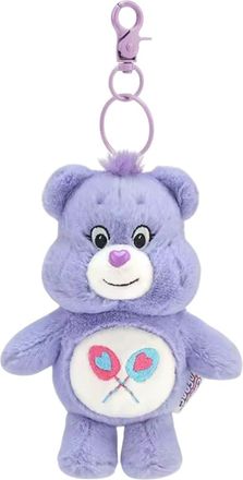 Generic Plush Fluffy Fur Teddy Bear Purple Rainbow Kawaii Care 3D Kawaii Y2K Harajuku Oversized Big Decorative Keyring Bag Charm Key Ring Chain Keychain Perso
