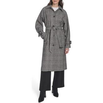 Levi's Belted Longline Coat in Blk Wht at Nordstrom Rack, Size Small