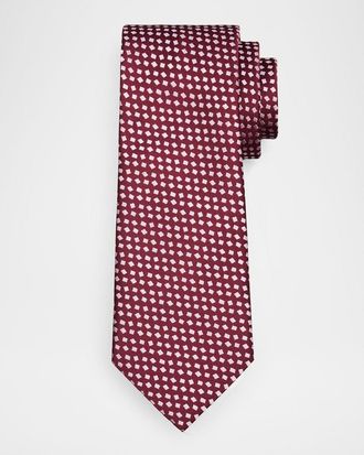 Charvet Men & apos;s Micro Diamond Jacquard Silk Tie