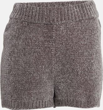 Majorelle London Grey Rib Knit Denitza Chenille Shorts