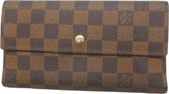 Louis Vuitton Ebene Long Wallet (Tri-Fold) (Pre-Owned)