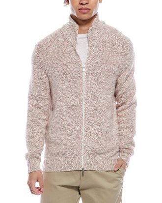 Brunello Cucinelli Cashmere Mock Neck Zip Cardigan