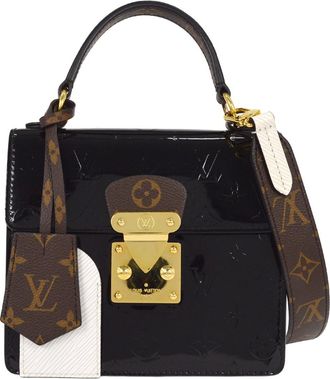 Louis Vuitton Spring Street Nm Handbag Monogram Vernis With Monogram Canvas And Epi Leather Black Patent_Leather Handbag (Pre-Owned)