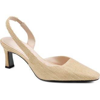 Karl Lagerfeld Sheenz Woven Slingback Pump in Natural at Nordstrom Rack, Size 6.5