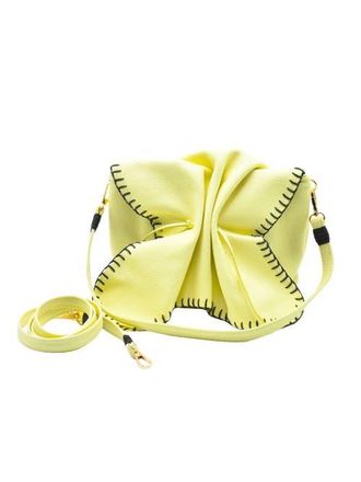 Carlos Falchi Medium Butterfly Top Grain Leather Bag in Lemon at Nordstrom