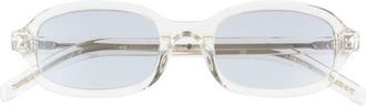 Prada 50mm Oval Sunglasses in Transparent Champagne /Grey at Nordstrom