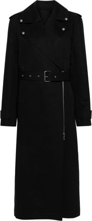 Toteme Biker cotton trench - women - Organic Cotton - 40 - Black