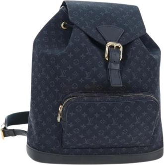 Louis Vuitton Pre-owned Vintage Rugzak - Dames - Vintage Rugzakken - Blauw - ONE Size - Leer - Vintage