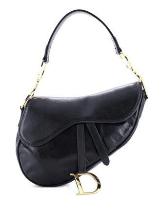 Dior Vintage Saddle Bag Leather Medium shoulder bag - Zwart