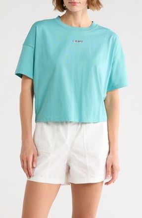DKNY Metallic Bubble Logo Cotton T-Shirt in Coastline at Nordstrom Rack, Size X-Large