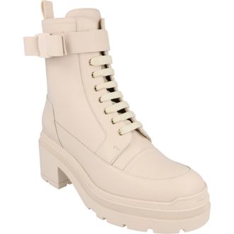 Ferragamo Lober Leather Hiker Boot in Off White at Nordstrom Rack, Size 9