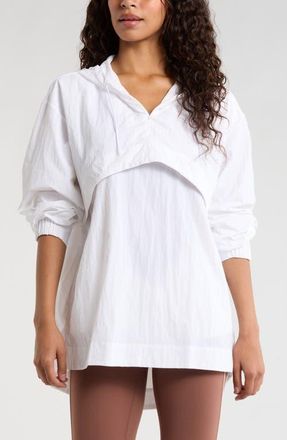 Zella Travel Lite Windbreaker Hooded Anorak in White at Nordstrom, Size Xx-Large