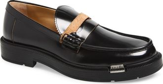 Maison Margiela D&eacute;cortiqu&eacute; Penny Loafer in Black at Nordstrom, Size 13Us