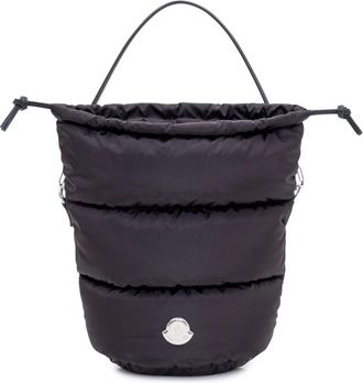 Moncler Caradoc Bucket Bag - Dames - Schoudertassen - Zwart - ONE Size - Leer - Tassen