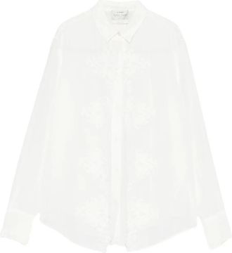 Forte_Forte embroidered shirt - White