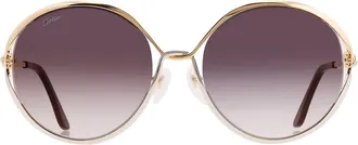 Cartier Trinity Grey Round Ladies Sunglasses CT0226S 001 59