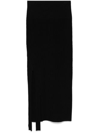 Victoria Beckham Gonna midi a coste - Nero