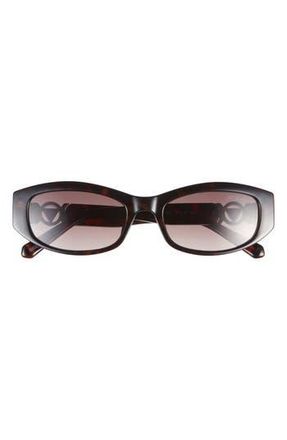 Guess 54mm Oval Sunglasses in Dark Havana /Gradient Brown at Nordstrom Rack