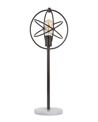 Jonathan Y Designs Jonathan Y Atomic Caged 26.5In Edison Bulb Metal Marble Modern Led Table Lamp