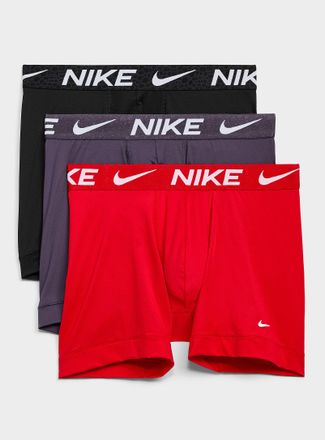 Nike Mens 6 black/mauve/red boxer briefs Essential Micro 3-pack