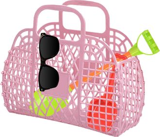 Generic Jelly Tote Bag,Easter Kids Basket - Jelly Handbags Tote Easter Storage Basket Reusable for Women Summer Children Wedding Beach Concert