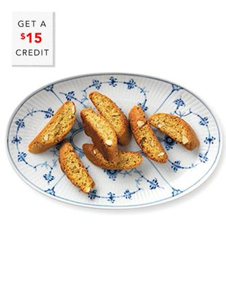 ROYAL COPENHAGEN Blue Fluted Plain Oval Accent Dishwith $15 Credit