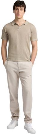 Onia Linen Sweater Short Sleeve Polo in Woodsmoke at Nordstrom, Size Xx-Large