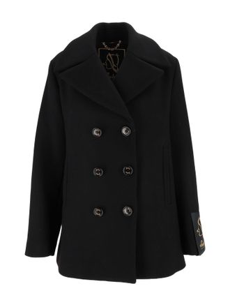 Sealup Sibilla Wool-Blend Double-Breasted Peacoat