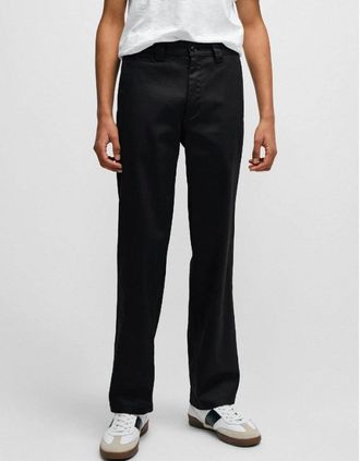 HUGO BOSS Mens Statum Straight-Fit Trousers - Black - Size: 32