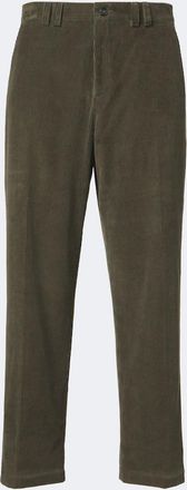 Canali Pantalones rectos de pana de algod&oacute;n