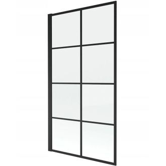 Desconocido Desconocido - Mampara De Ba&ntilde;era 1 Hoja Vidrio Transparente, 70x140 Cm, Perfil Negro