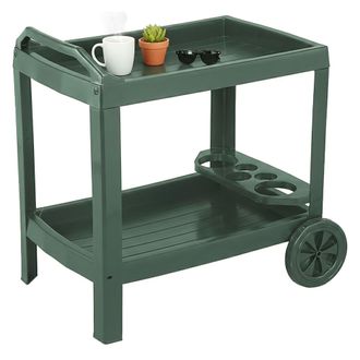 Dmora Dmora Chariot De Nourriture &Agrave; Roulettes, Made In Italy, 53 X 74 X 73 Cm, Couleur Verte